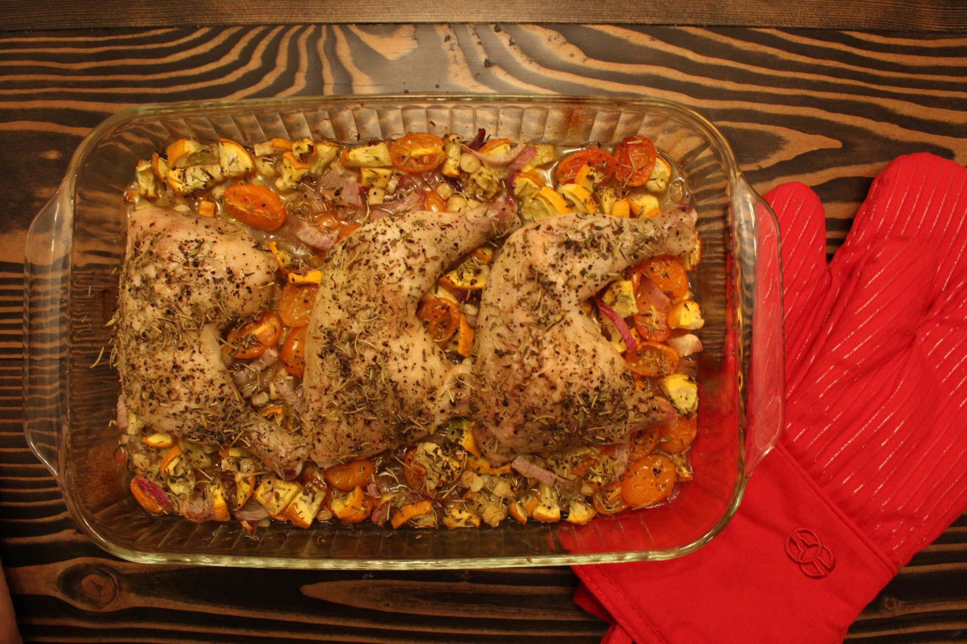 ONE PAN: Herbs de Provence Harvest Chicken by New Jersey foodie blogger What's For Dinner Esq.