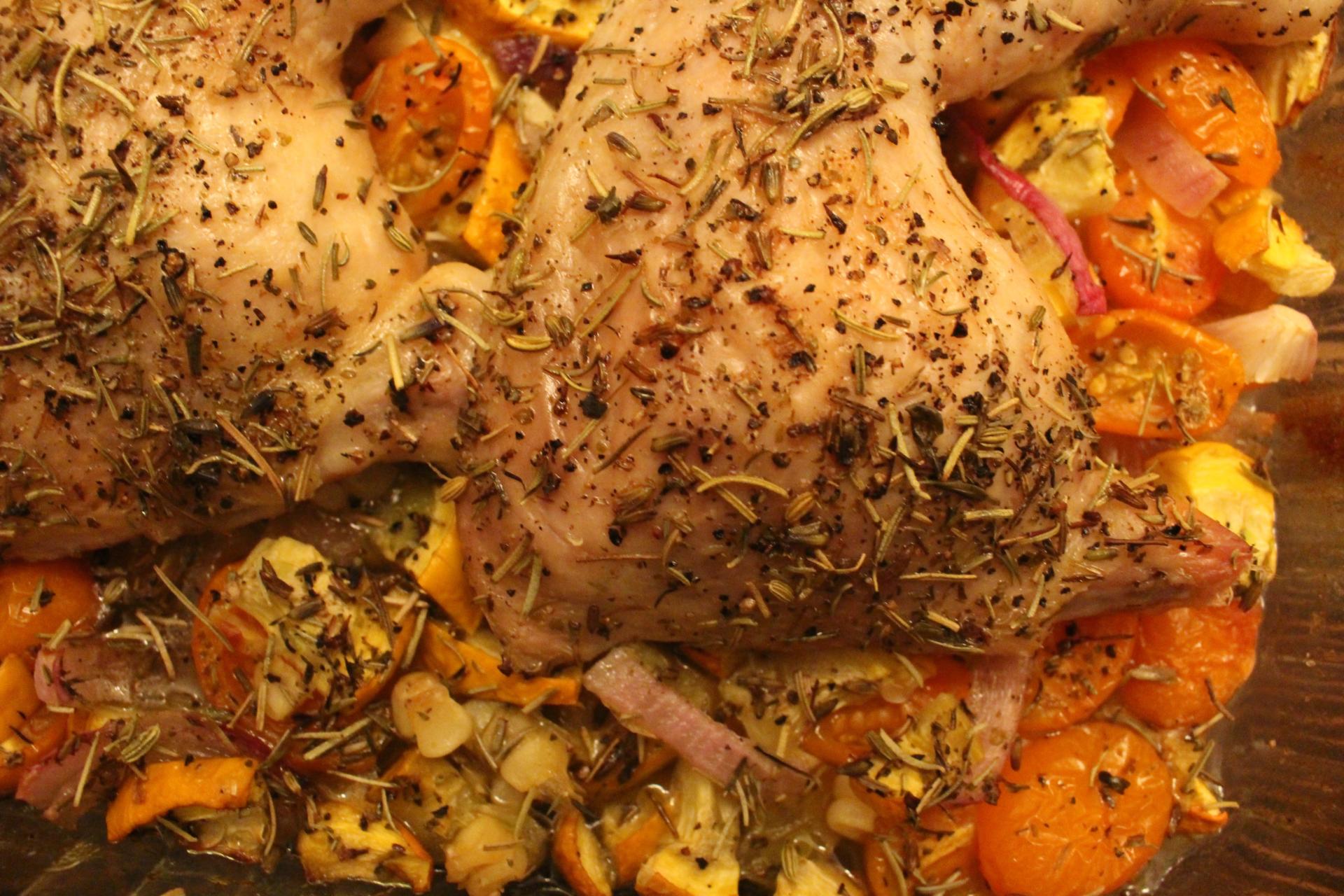 ONE PAN: Herbs de Provence Harvest Chicken by New Jersey foodie blogger What's For Dinner Esq.