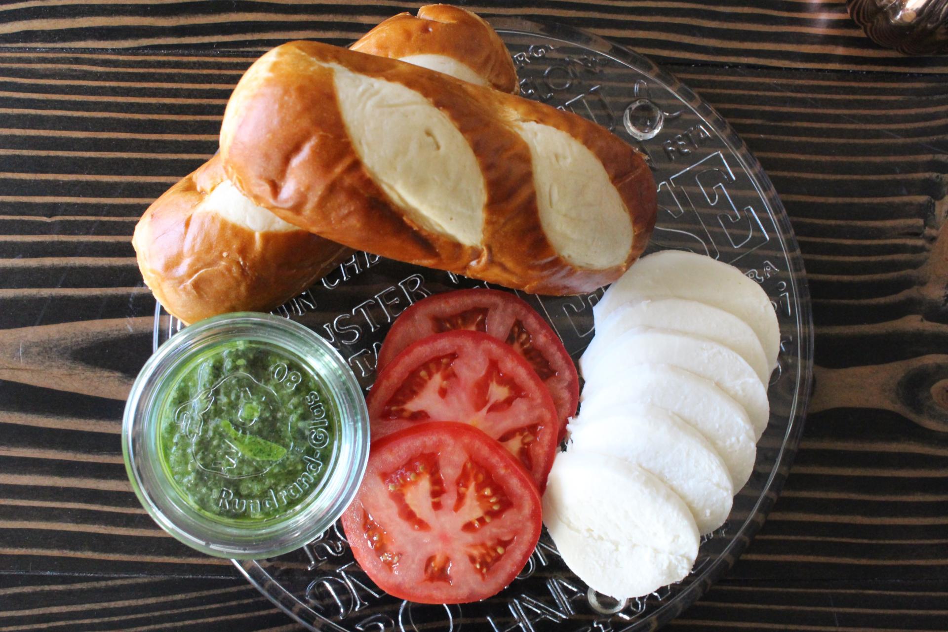 SAUCES AND SPREADS: Sorrento Pesto Caprese Sandwiches