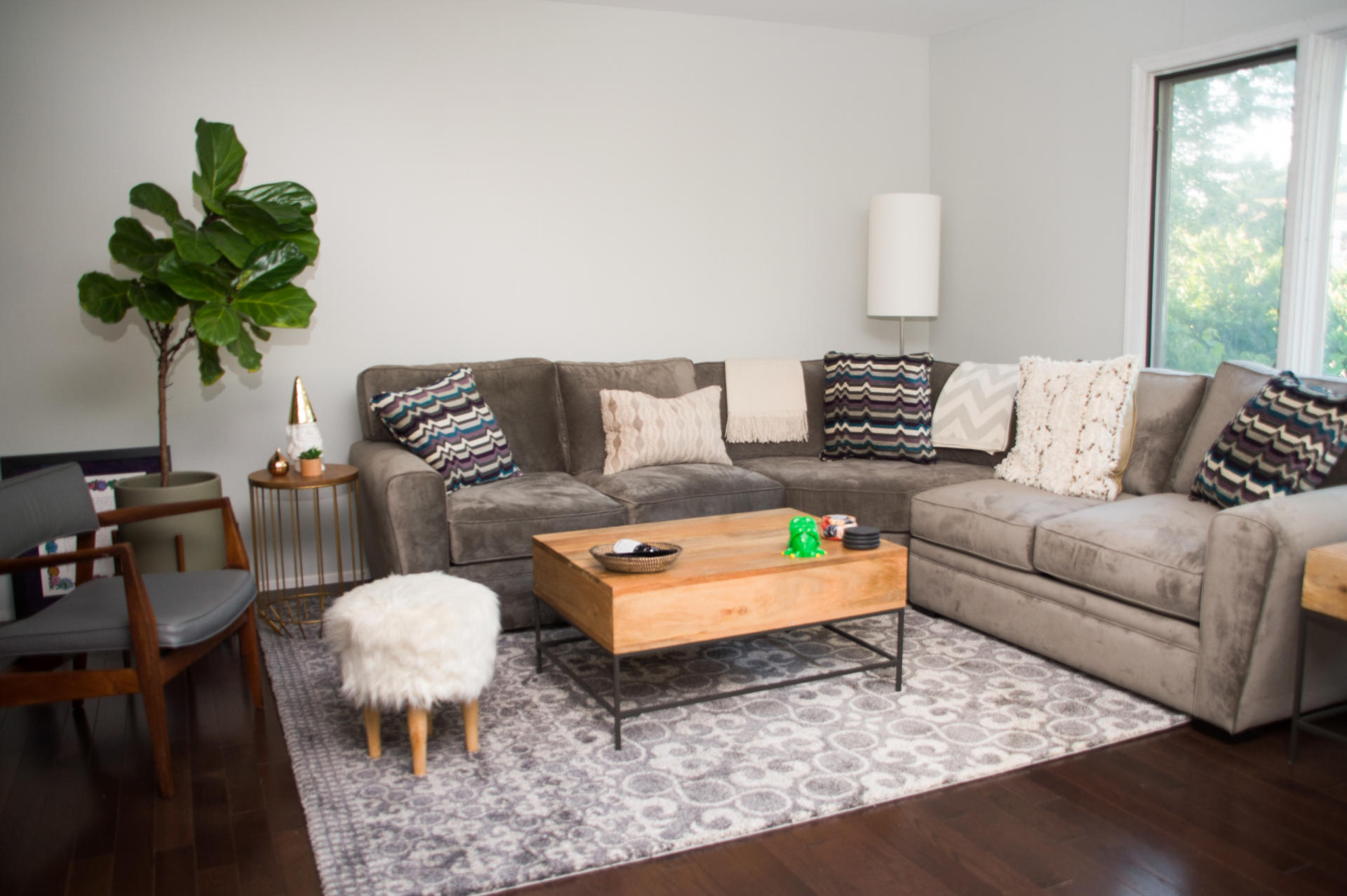 HOME: Our New Living Room with Raymour and Flanigan Sofa by New Jersey lifestyle blogger What's For Dinner Esq.