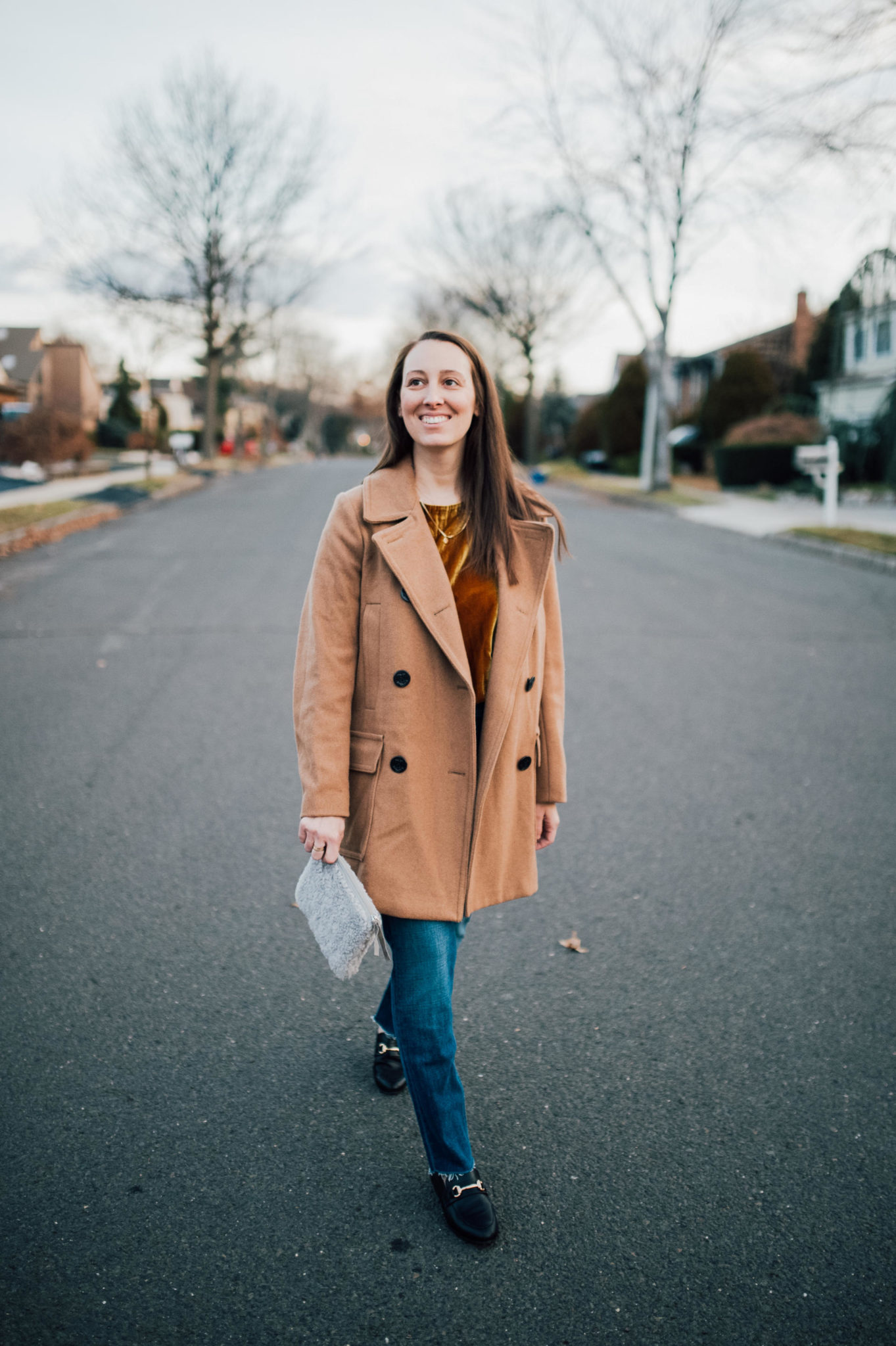 GAP camel winter coat by popular New Jersey fashion blogger What's For Dinner Esq.