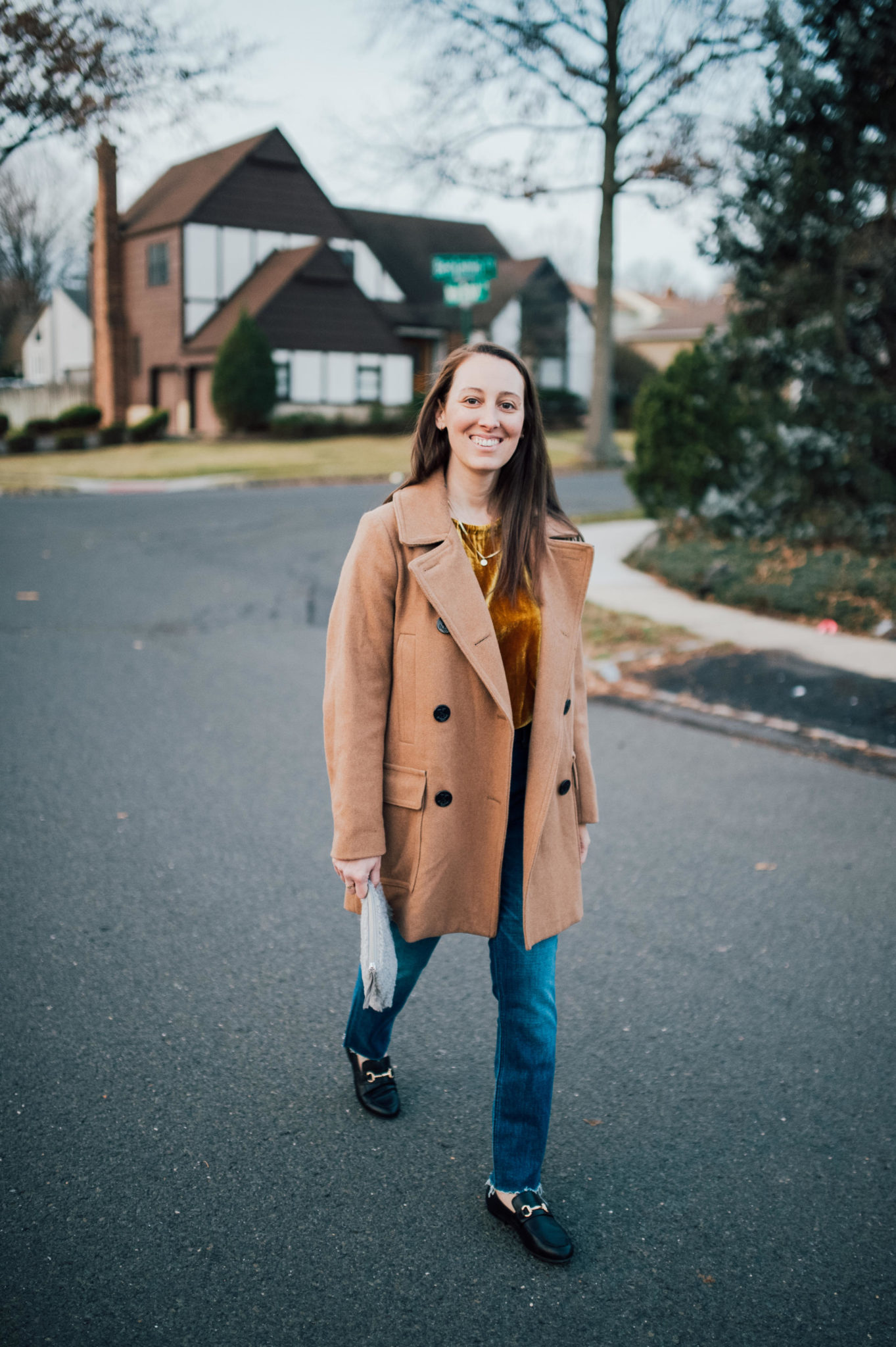 GAP camel winter coat by popular New Jersey fashion blogger What's For Dinner Esq.