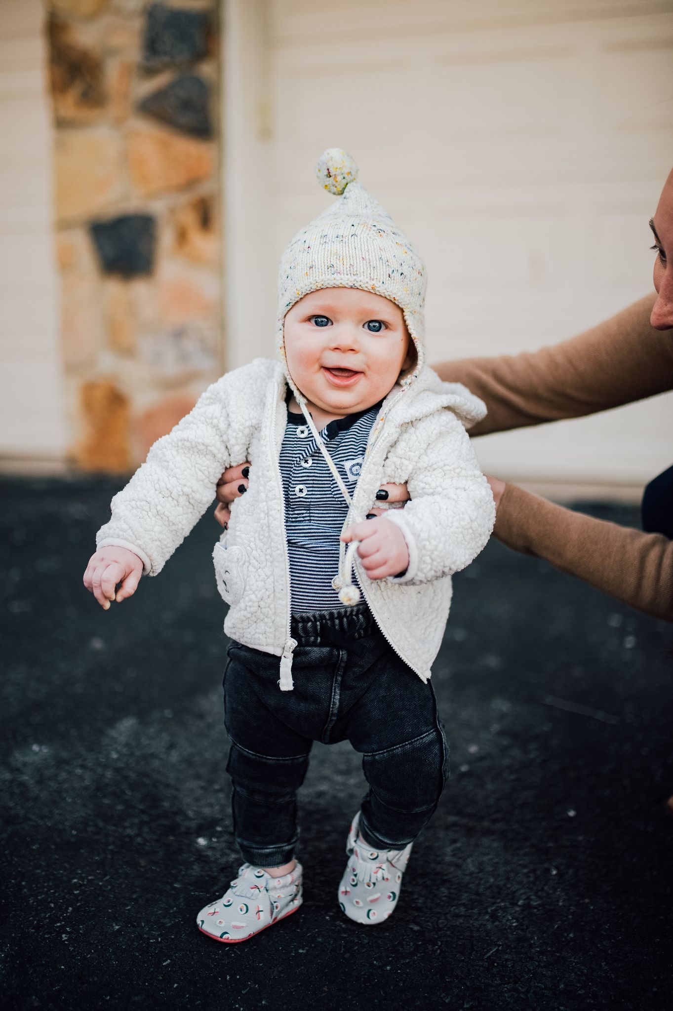 Daycare Wear with Freshly Picked Moccasins by popular New Jersey style blogger What's For Dinner Esq.