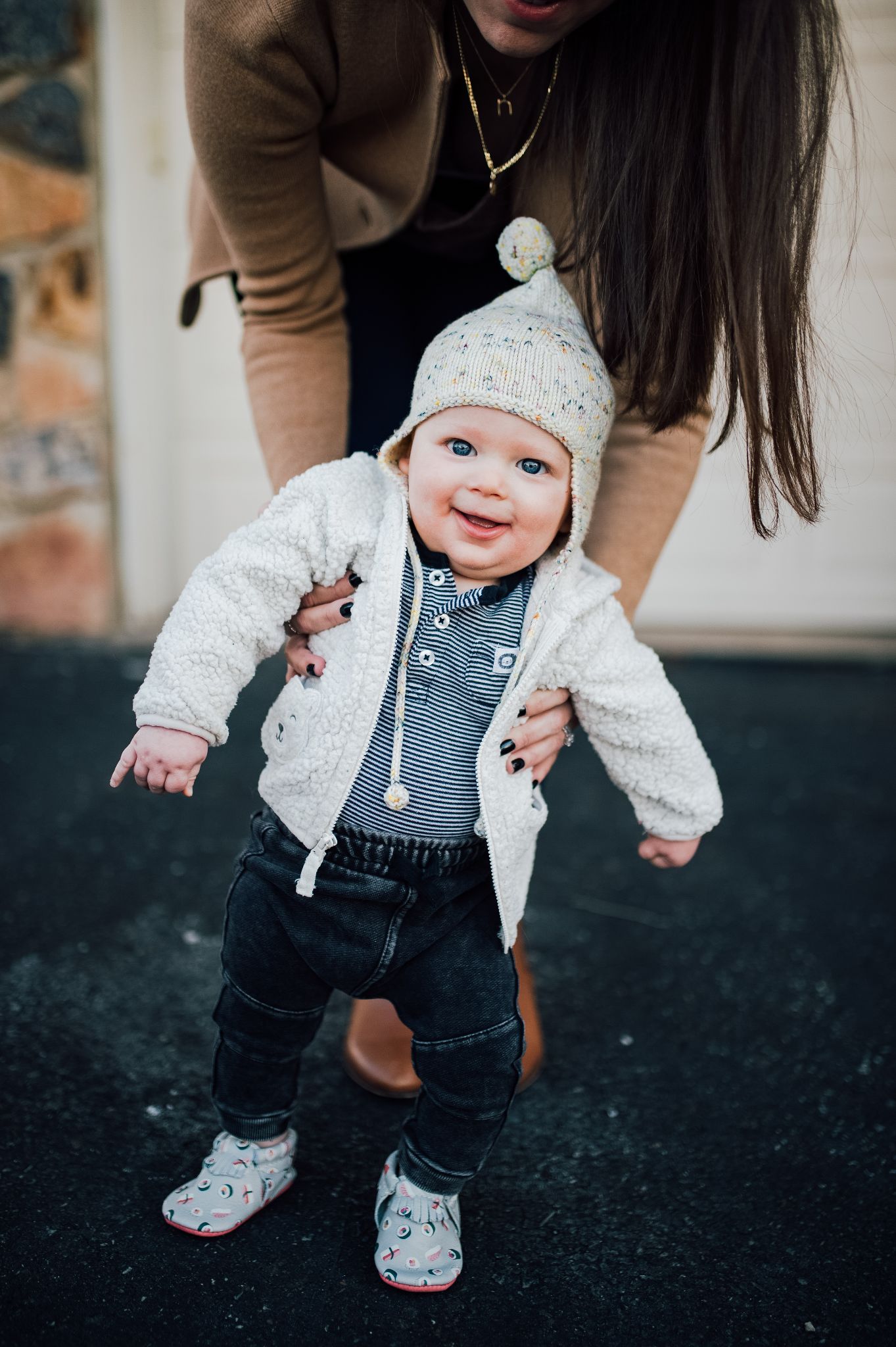 Daycare Wear with Freshly Picked Moccasins by popular New Jersey style blogger What's For Dinner Esq.