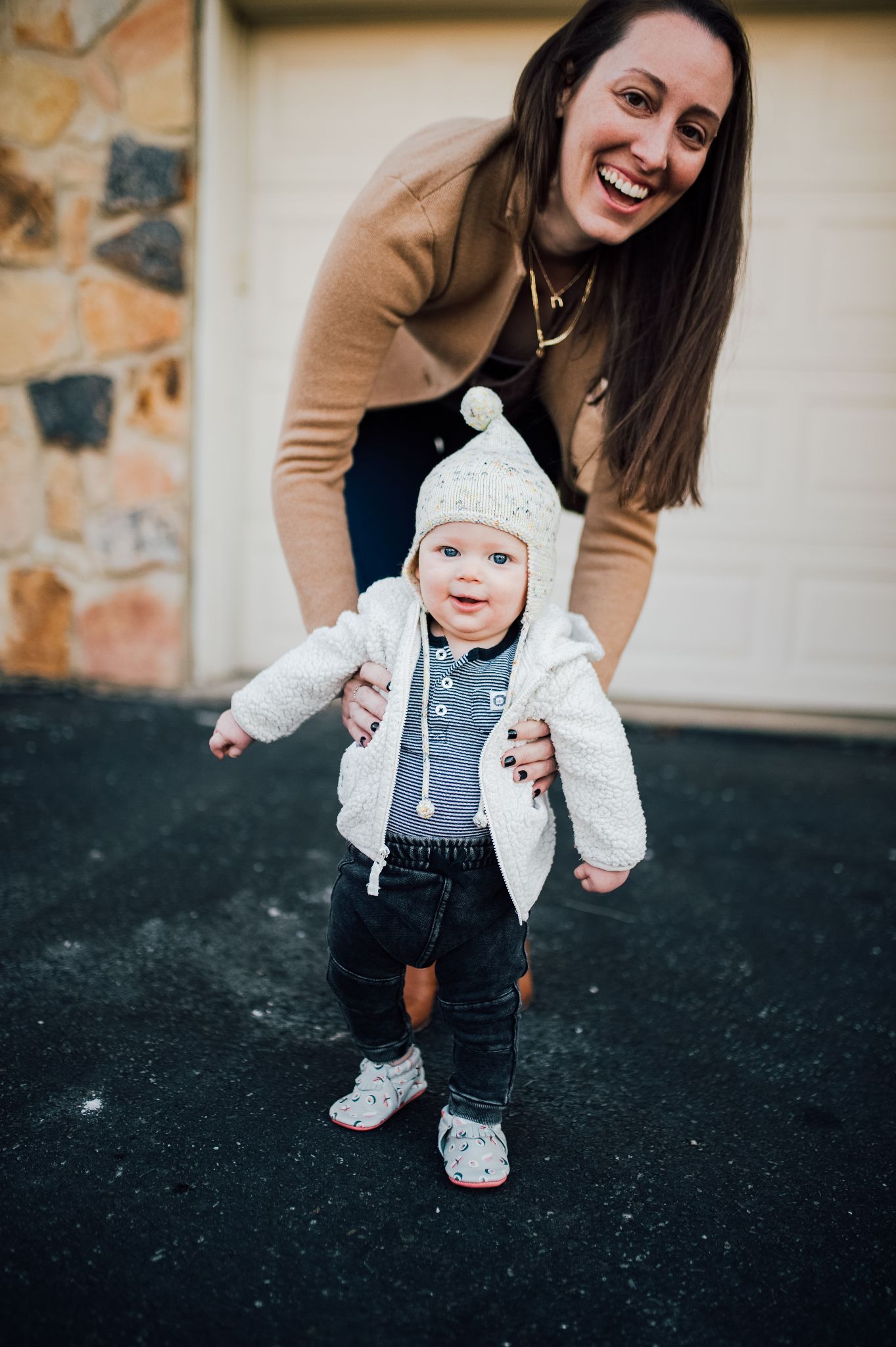 Daycare Wear with Freshly Picked Moccasins by popular New Jersey style blogger What's For Dinner Esq.