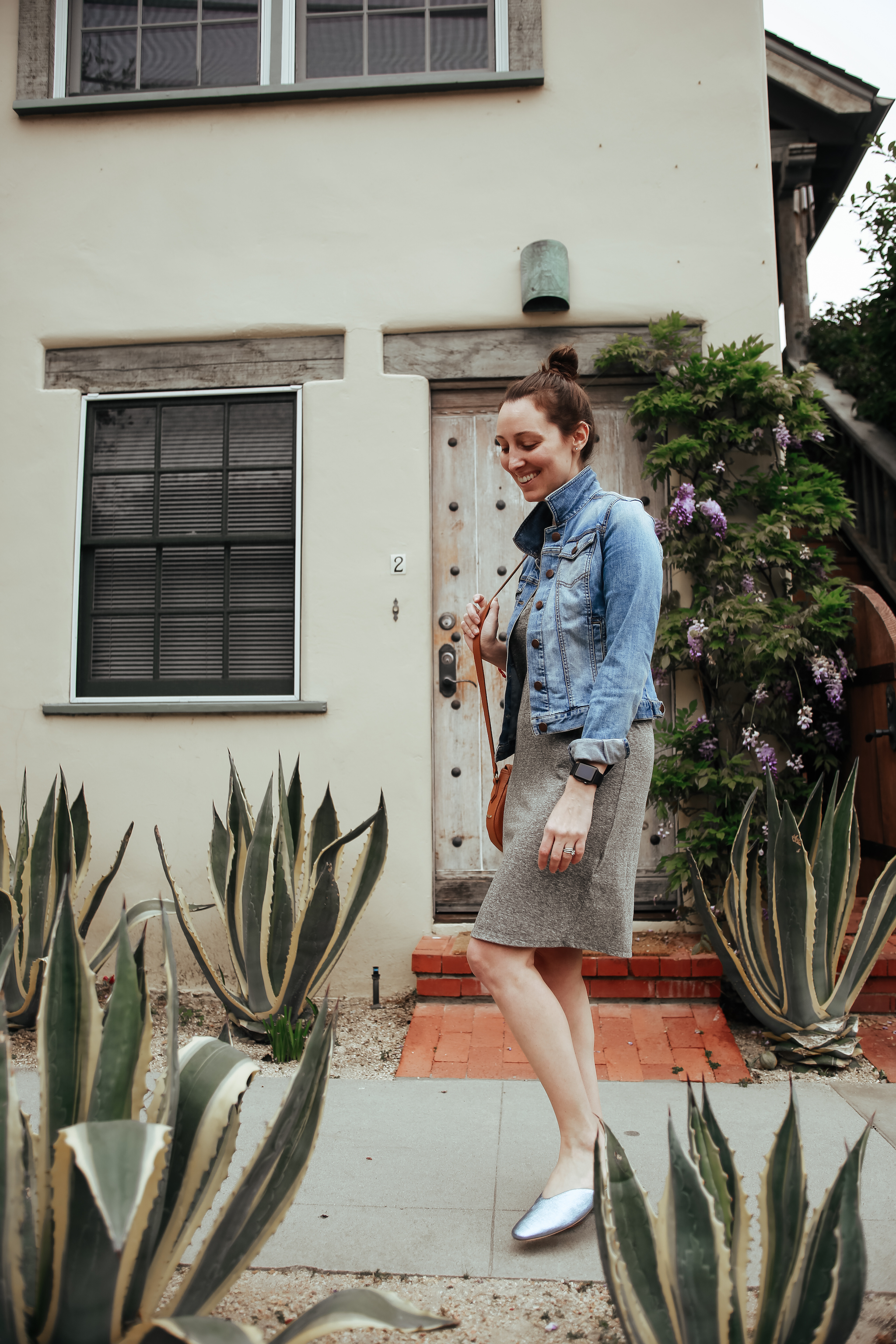 Blue Sparkly Mules styled by popular New Jersey fashion blogger, What's For Dinner Esq.