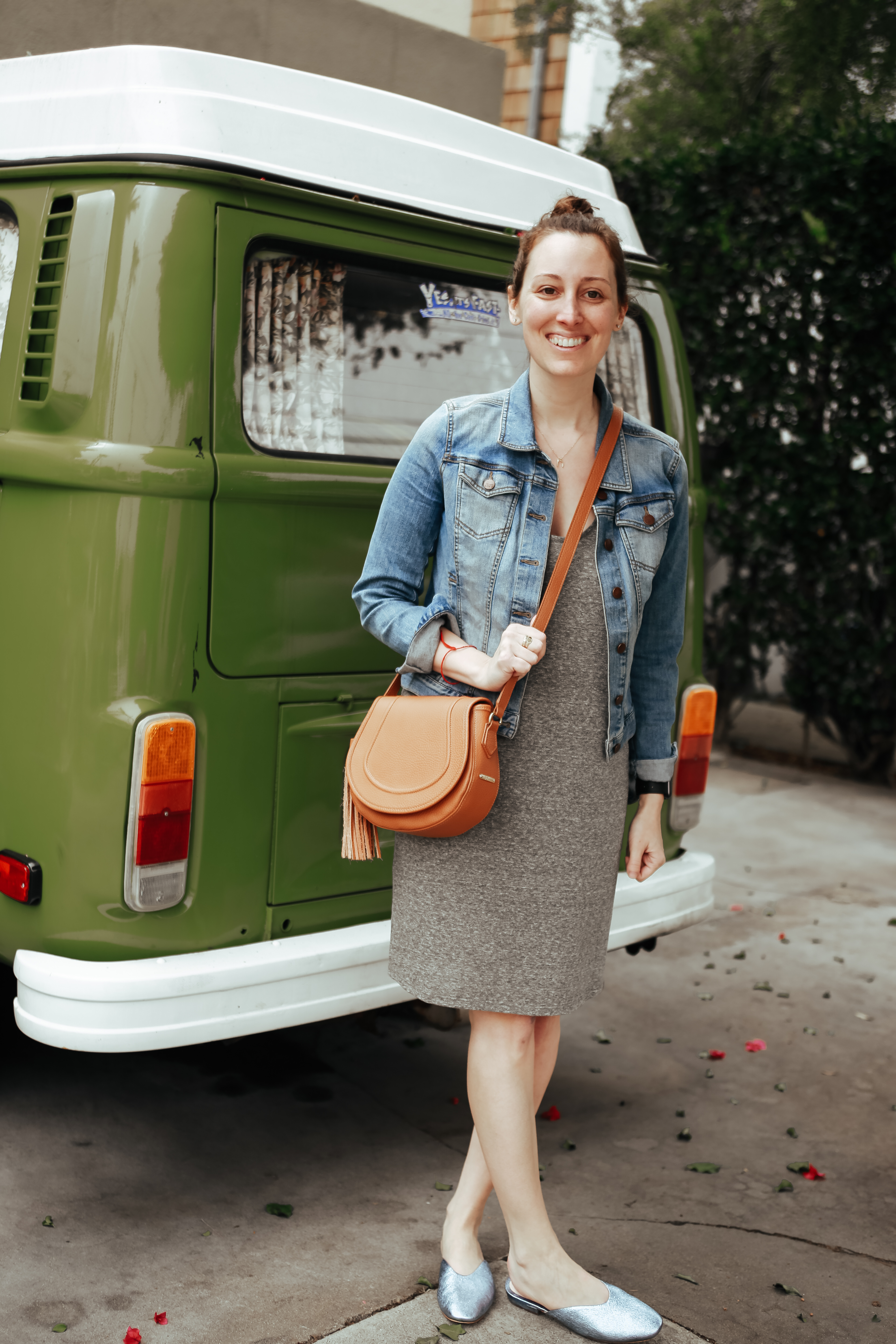 Blue Sparkly Mules styled by popular New Jersey fashion blogger, What's For Dinner Esq.