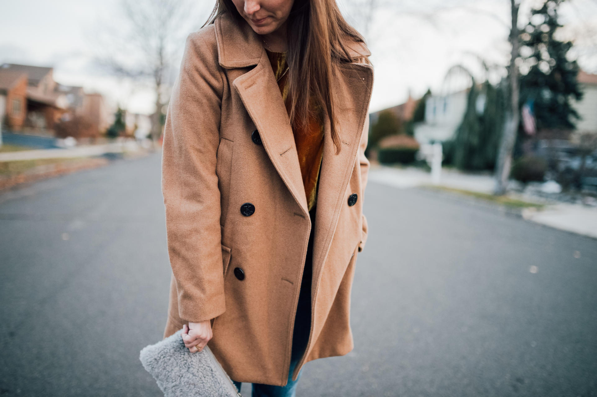 GAP camel winter coat by popular New Jersey fashion blogger What's For Dinner Esq.